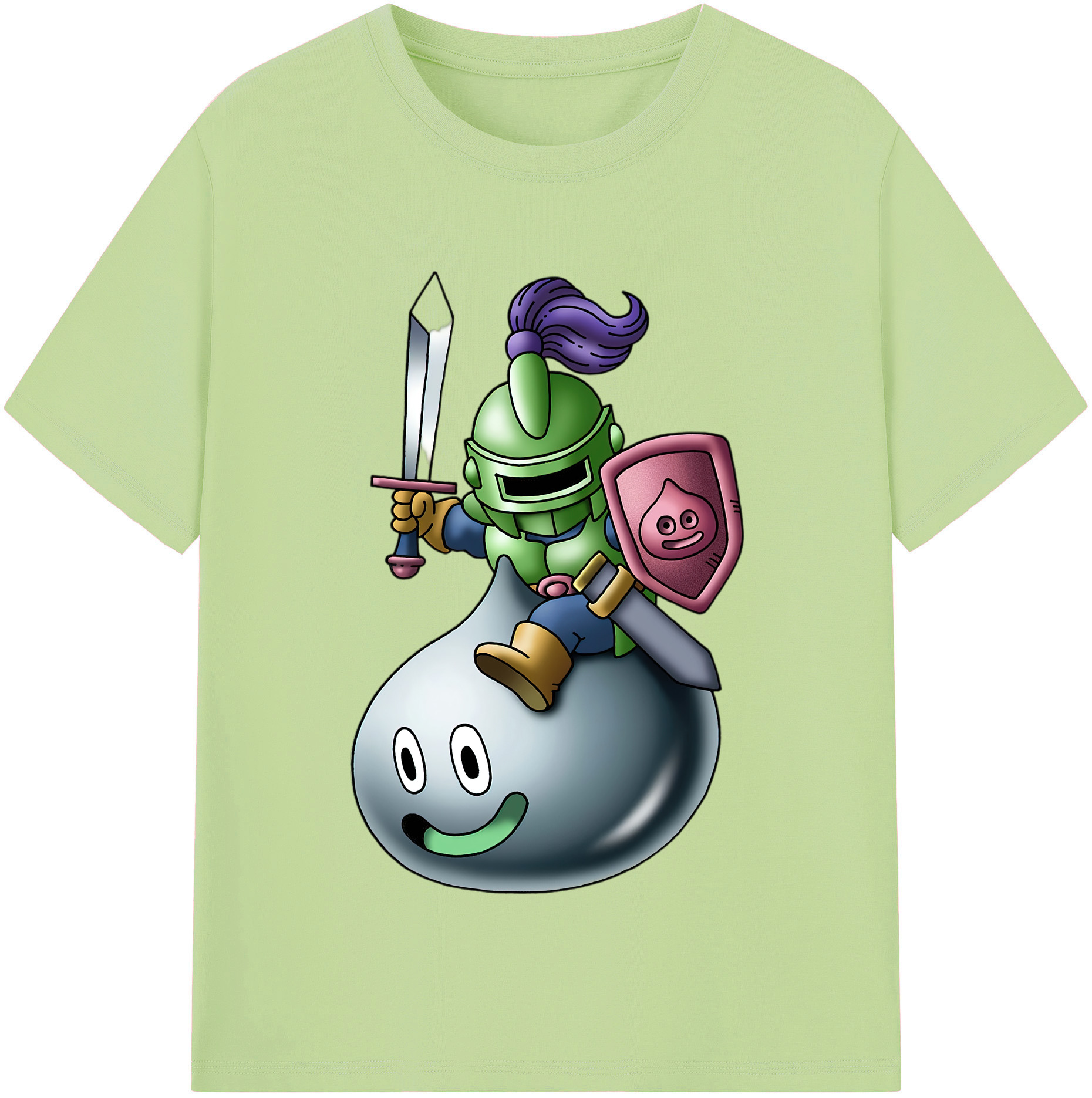 （画像用） ドラゴンクエスト Doragon Kuesuto Dragon Quest 綿100％半袖Tシャツ（フロントプリント）